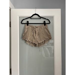 Free People Beige Shorts
